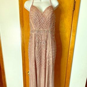 Muave / rose gold evening gown